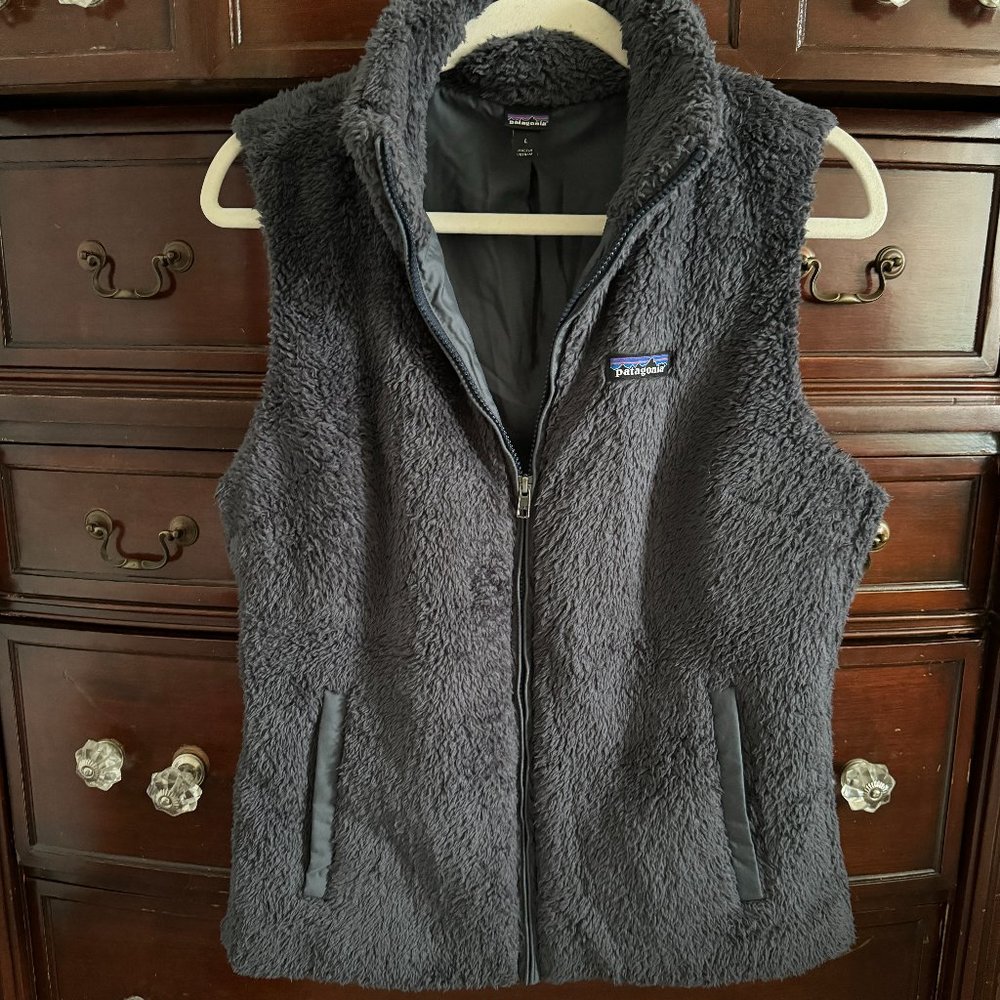 Patagonia Gray Fuzzy Fleece Vest - Size L